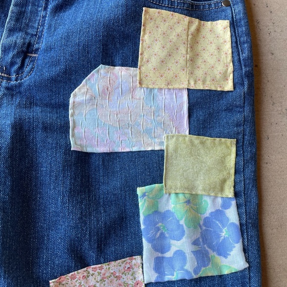 patchwork high rise upcycled jeans - Picture 16 of 16